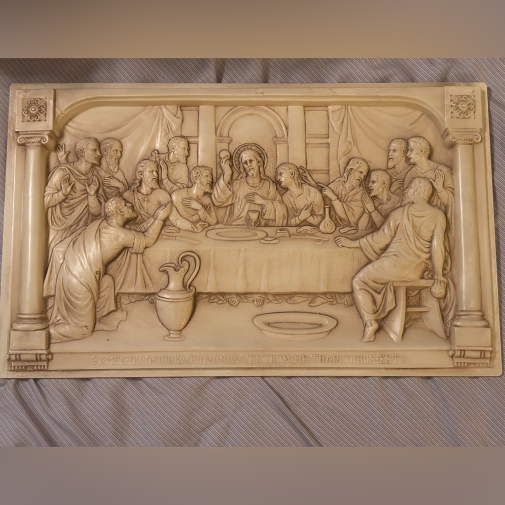 The Last Supper relief, hard plastic